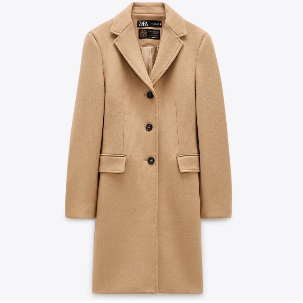 Zara Manteco Wool Blend Pea Coat